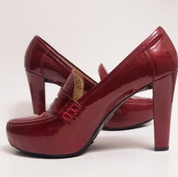 me too Shoes - 🌷EUC 🌷ME TOO Retro Burgandy Loafer Pump Heels
